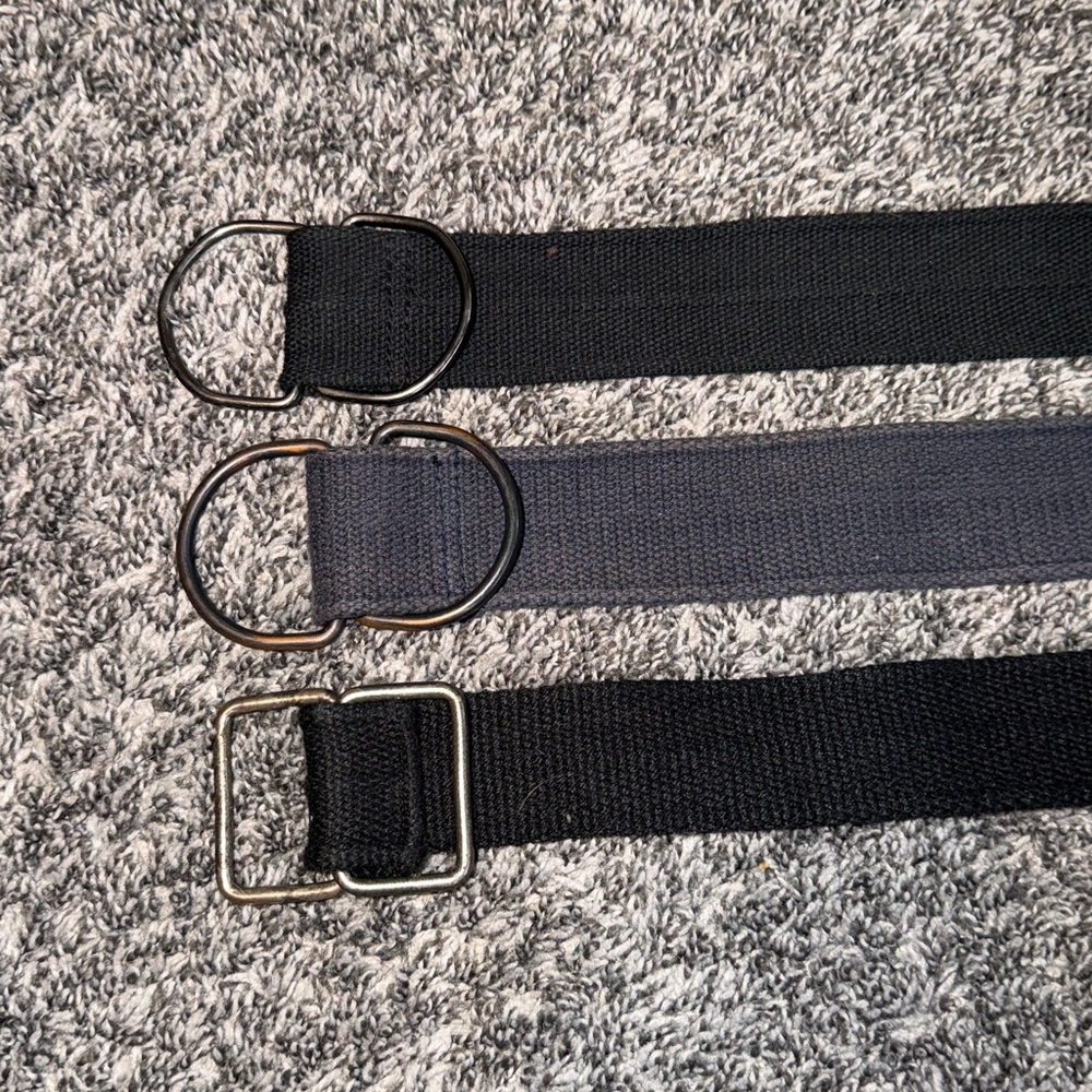 Men's Black and Gray Belt (3 Belts)